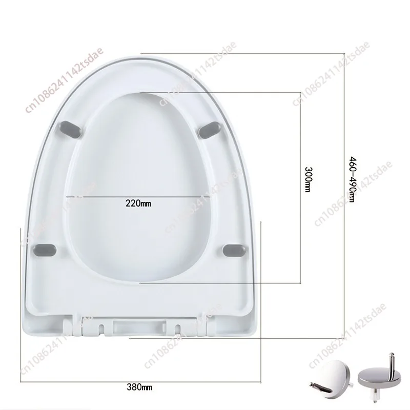 Universal Thick PP Toilet Seat Cover, Replacement Lid Fit U/V/O Shape Old Toilet