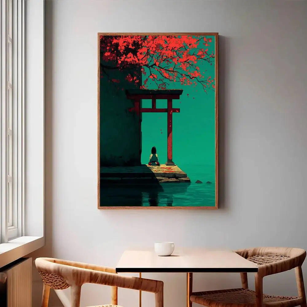 The Quiet Torii Poster Self-adhesive Wall Art Decorations Room Decor HD Frameless