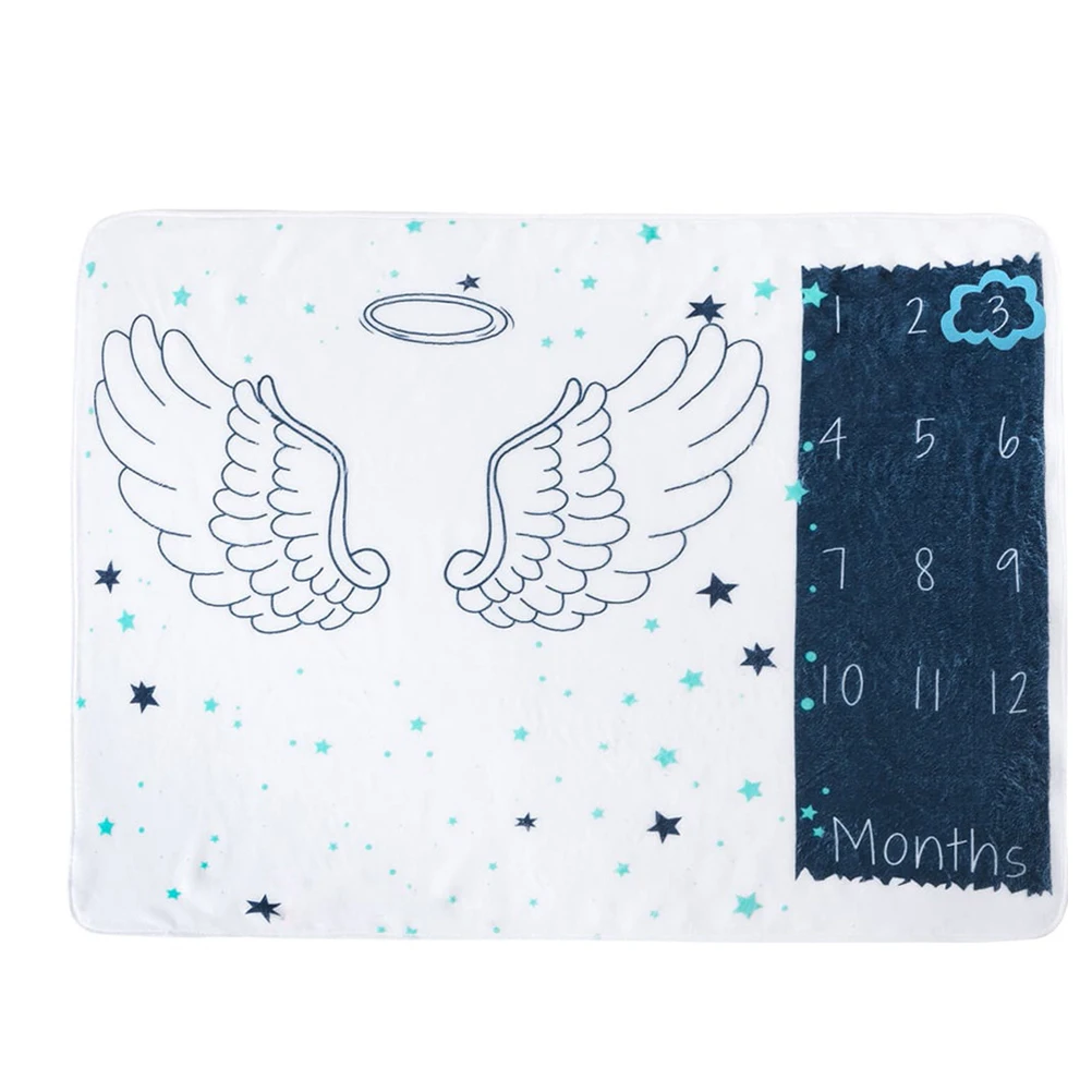 

Blanket White Monthly Photo Prop Baby Shower Gift Newborn Swaddle Monthly Blanket Stroller Nursing Cover