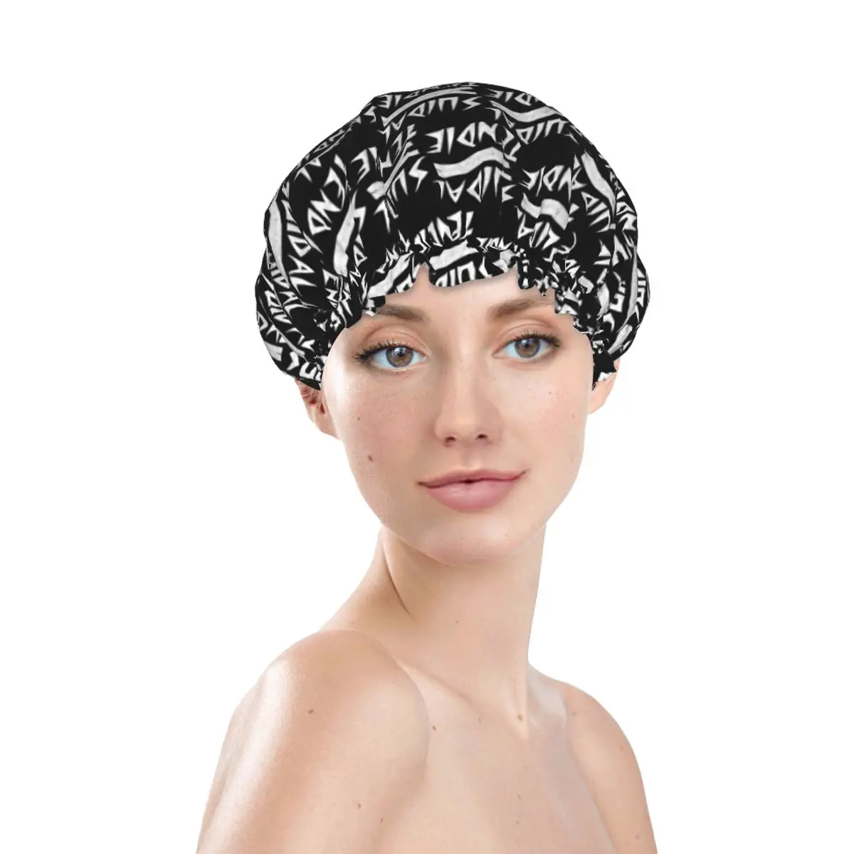 Thrash Metal Band Suicidals Tendencies Shower Cap Women Waterproof Reusable Quick Drying Bath Hair Caps