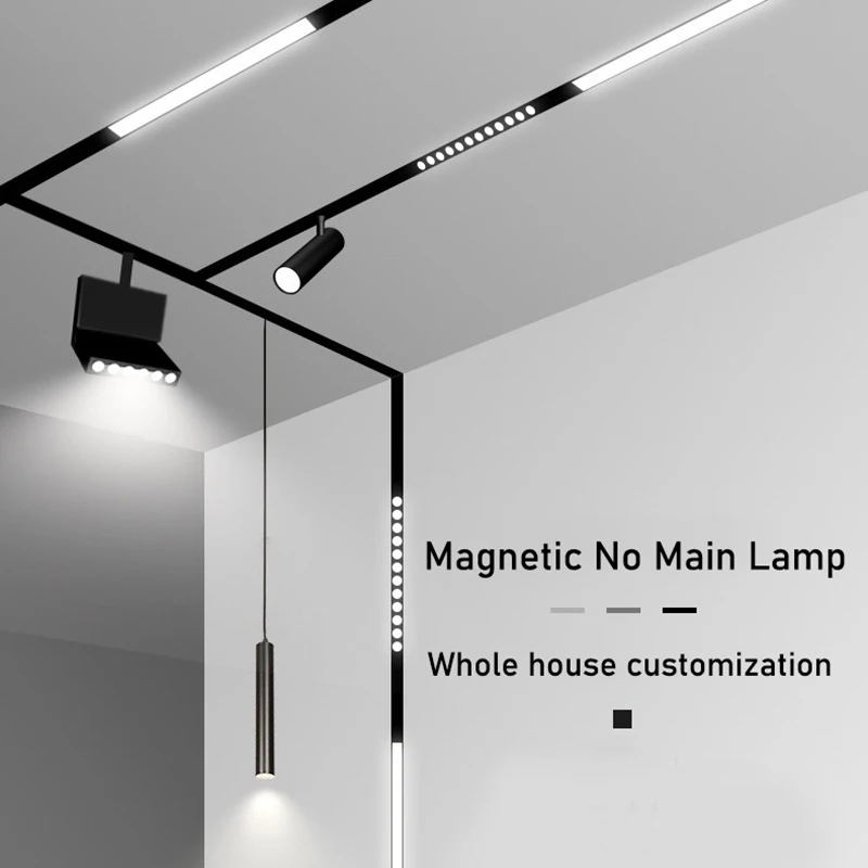 Holofote led luz de pista magnética sem luz principal design legal simplicidade moderna lâmpada de decoração de moda industrial 10/20/30w