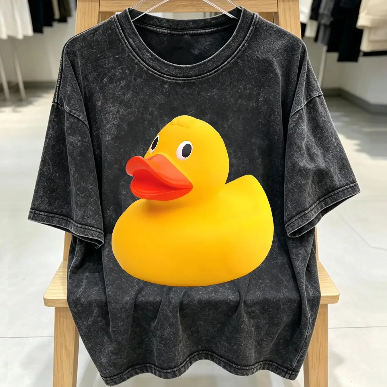 washed T Shirt Rubber Duck Ducky Realistic Bath Toy MANY COLORS vintage Washed fashion designer clothes Casual streetwear