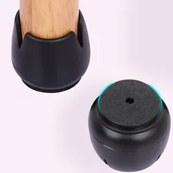 Almohadilla de silicona para patas de muebles, Protector de suelo para decoración de Silla, tapas antideslizantes para patas de mesa, protección de suelo de madera, color negro, 24 piezas