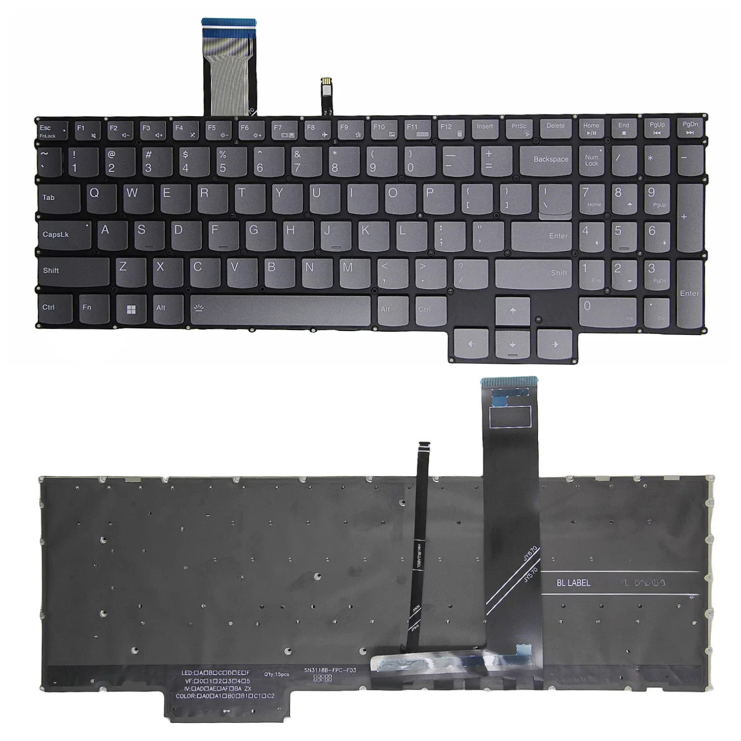 For Lenovo R7000 Y7000P 2020 21 22 23 24 ARH7 IAH7 GY530 550 keyboard 2022 ARH7 IAH7 with backlight