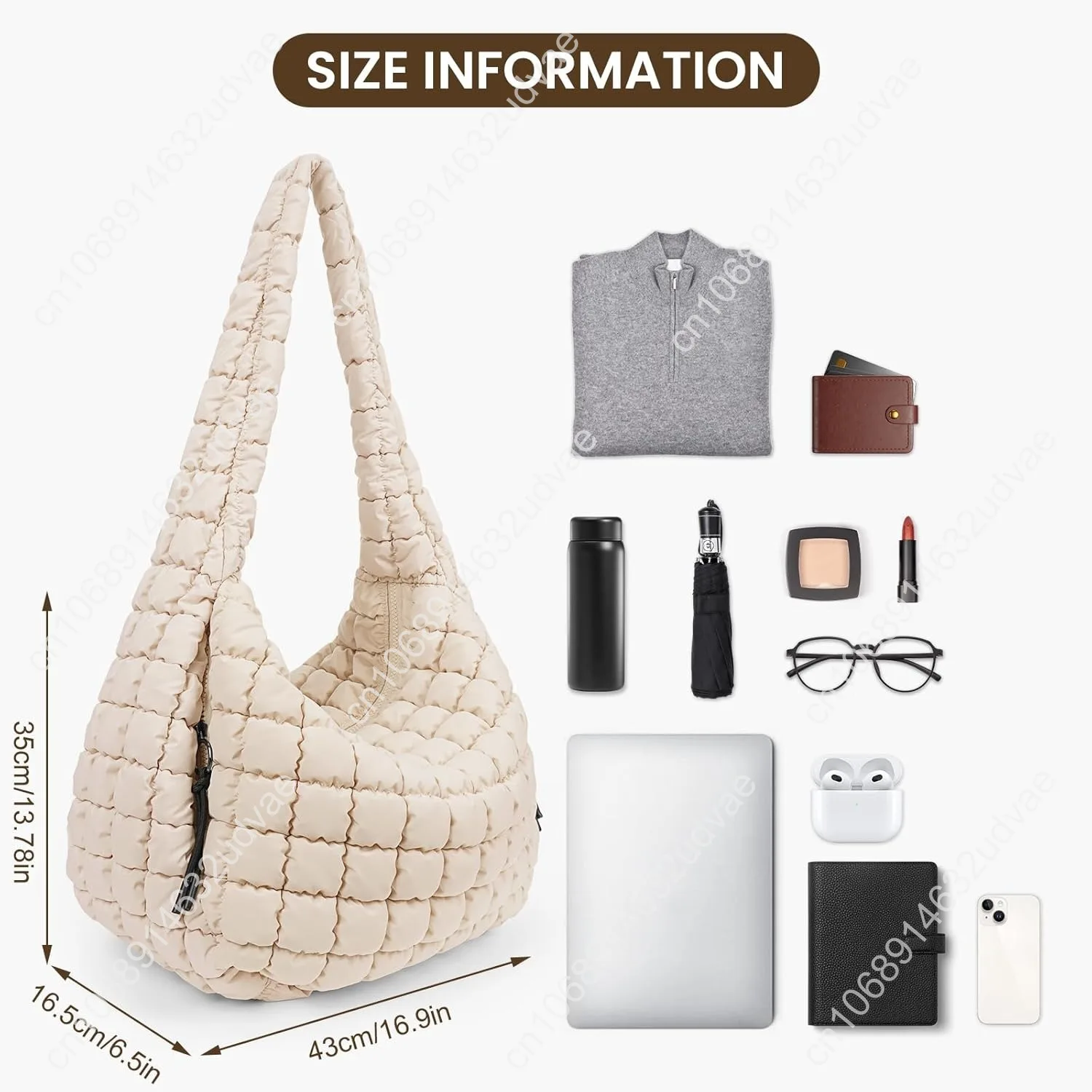 Juoxeepy Quilted Tote Bag Large Carryall Puffer Shoulder Bag Lightweight Padding Hobo Bag