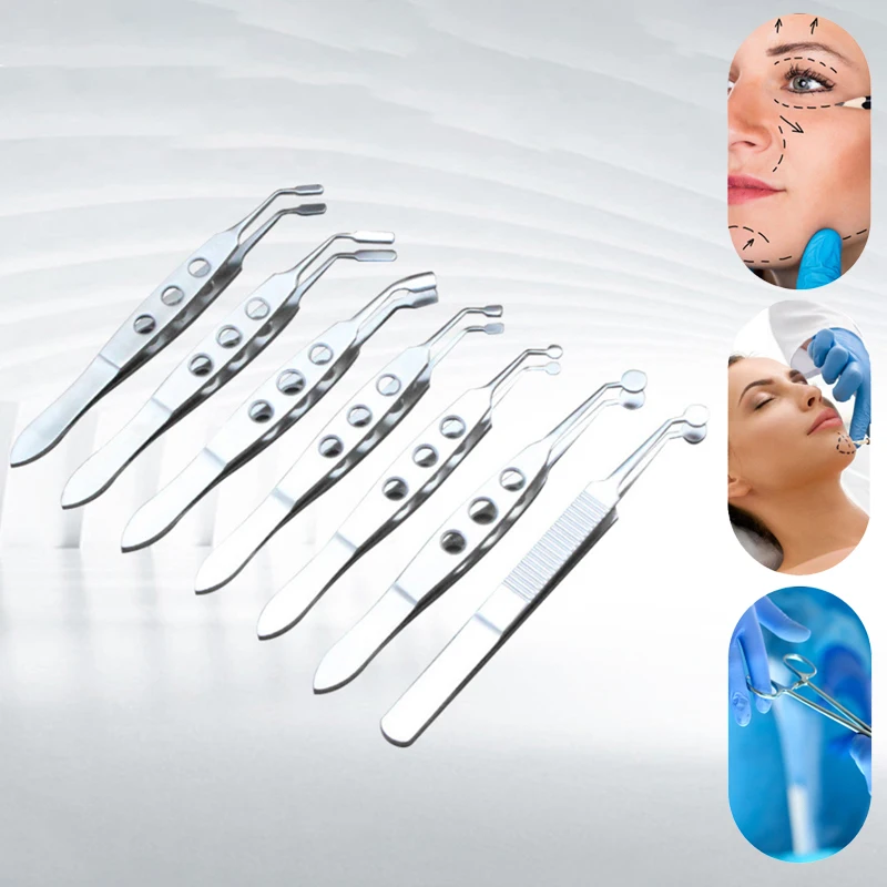 Stainless Steel Eyelid Tweezers Meibomian Gland Expression Forceps Eyelash Beauty Makeup Tool