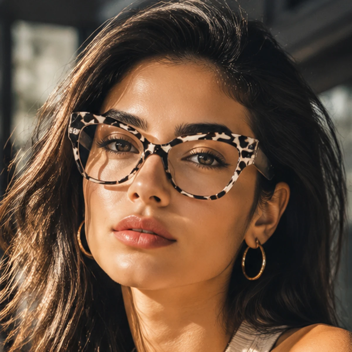 1 Pair of Women's Cat-Eye Large-Frame Fashion Non-Prescription Glasses, Elegant Retro Stylish Light Luxury Versatile Women's Glasses, Suitable for Daily Commuting, Casual Outings, Dating, and Store Visits