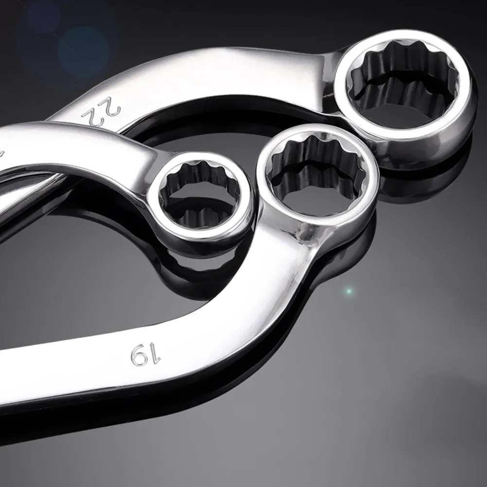 

Набор из 5 торцевых ключей с двойной головкой из хромованадиевой стали, многофункциональные гаечные ключи для труднодоступных мест, инструмент для ремонта автомобилей