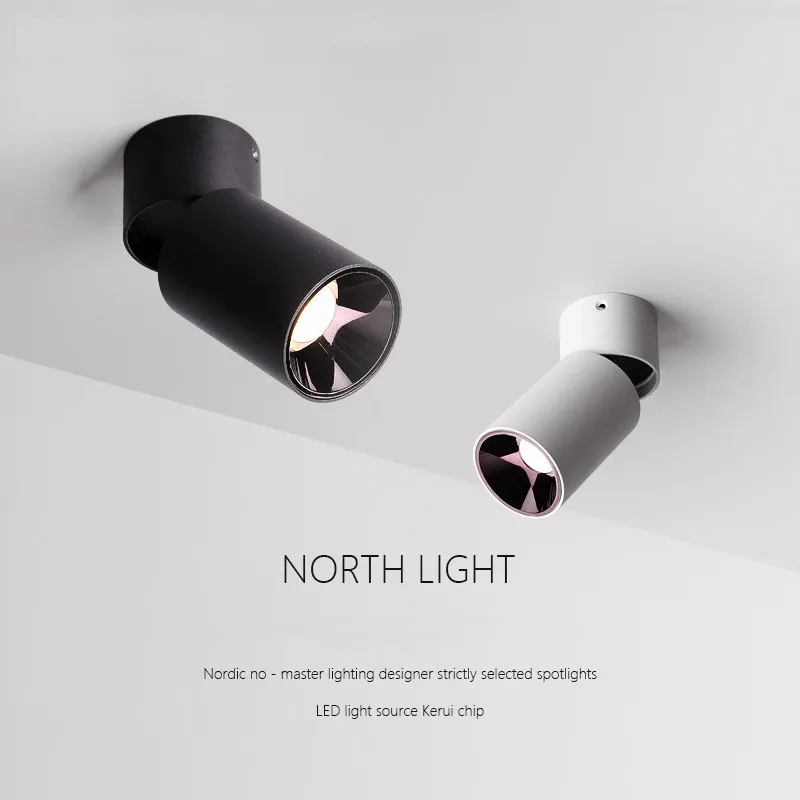 

Светодиодный потолочный светильник с регулируемой яркостью AC85-240V 7 Вт 10 Вт 15 Вт Светодиодный потолочный светильник для поверхностного монтажа Складной вращающийся на 360 градусов точечный светильник COB