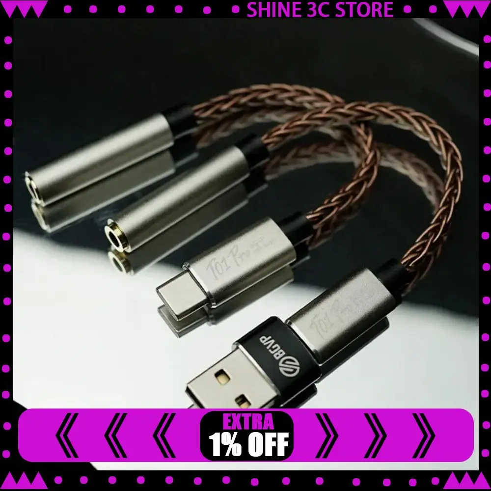 

BGVP T01 PRO USB DAC AMP Hi-Res аудио декодирование Hi-Fi усилитель для наушников Type-C к кабелю 3,5 мм 32-битный цифровой декодер скрывает