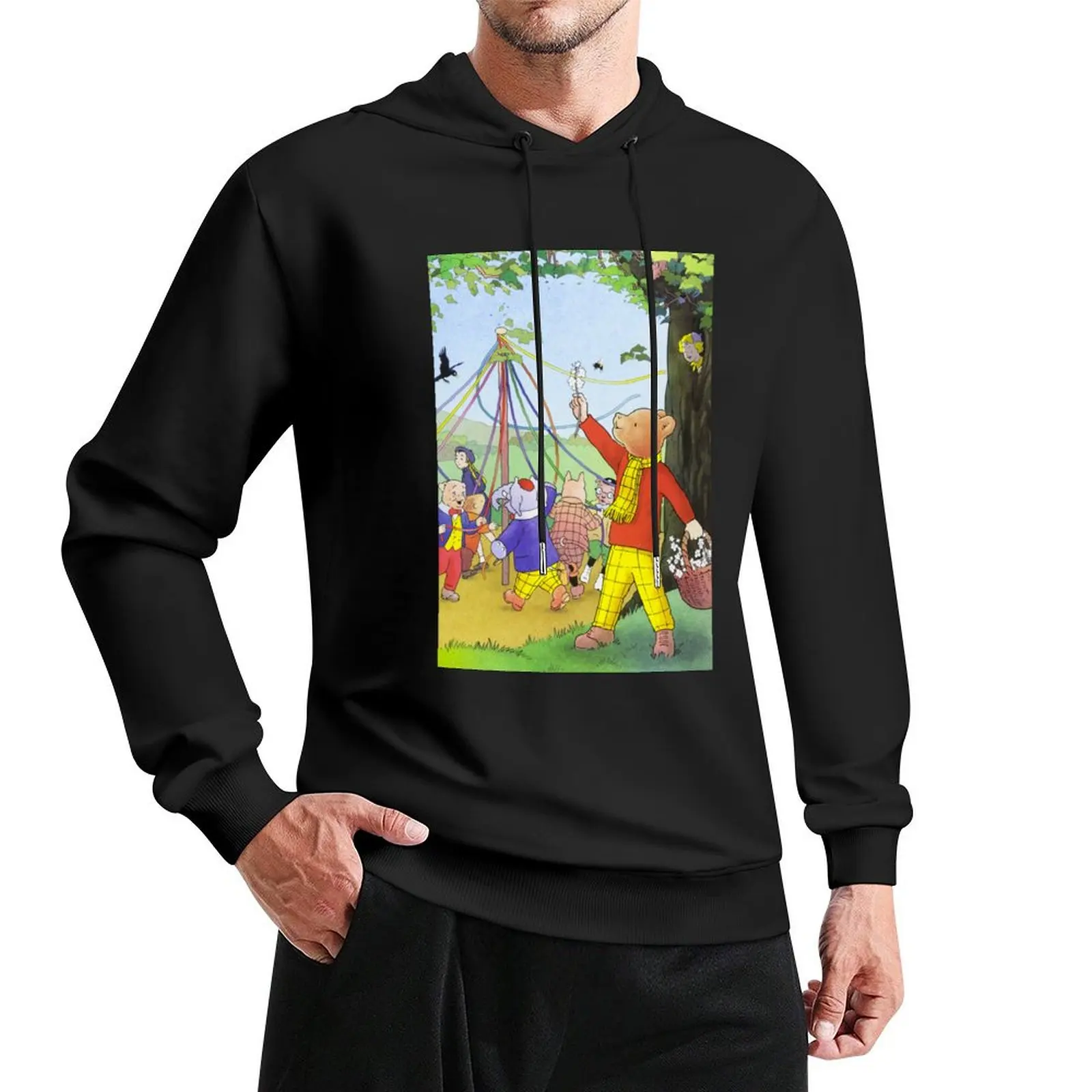 

Rupert Bear Pullover Hoodie korean autumn clothes hoodie for men