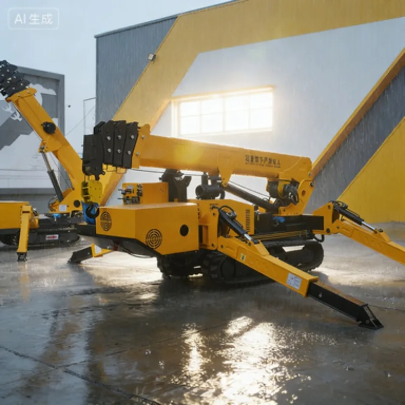 16-Ton Spider Crane with 30-Meter Hanging Basket Multi-Fuel Energy Saving Wireless Remote Control & Torque Display Screen