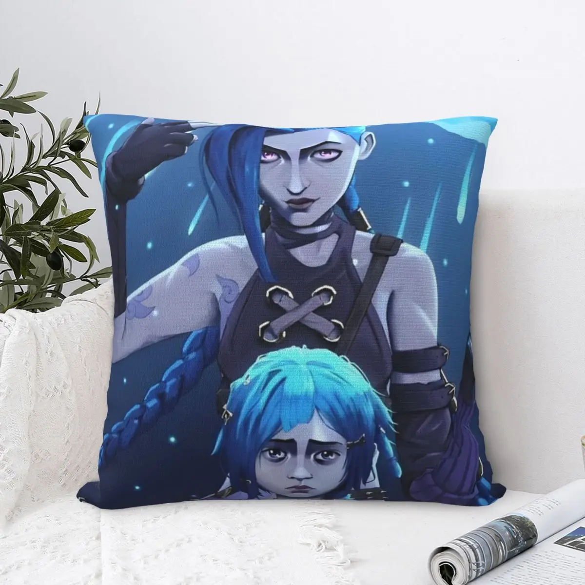 Jinx_Powder BaoBao Arcane Square Pillow Case  Cushion Cover Awesome Polyester Decor Pillowcase for Home 18