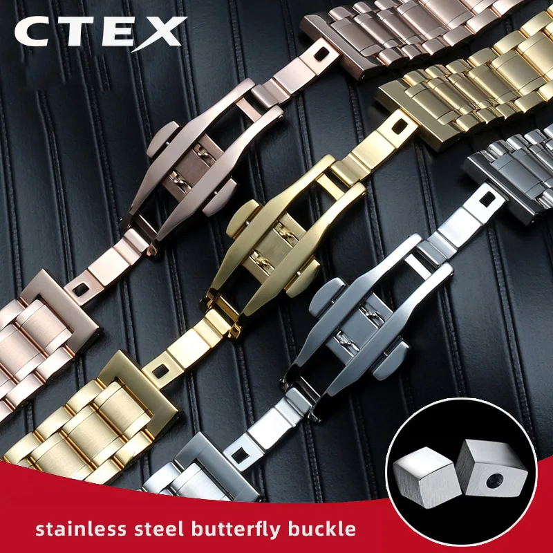 14 15 16 18 19 20 21 22 23 24mm Watch bracelet For Men and Women Suitable stainless steel with Curved strap accessories bands