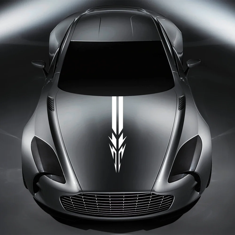 Universal Car Hood Sticker Racing Style Vinyl Decor Auto Tuning Accessories For Audi Toyota Tesla Honda VW Volkswagen BMW Subaru