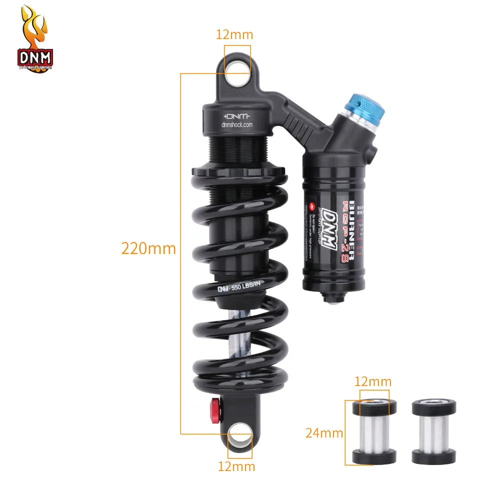 DNM RCP-2S MTB DH ammortizzatore posteriore per bicicletta Mountain Suspension ammortizzatore per bici 165/190/200/220/240mm 550 libbre accessori