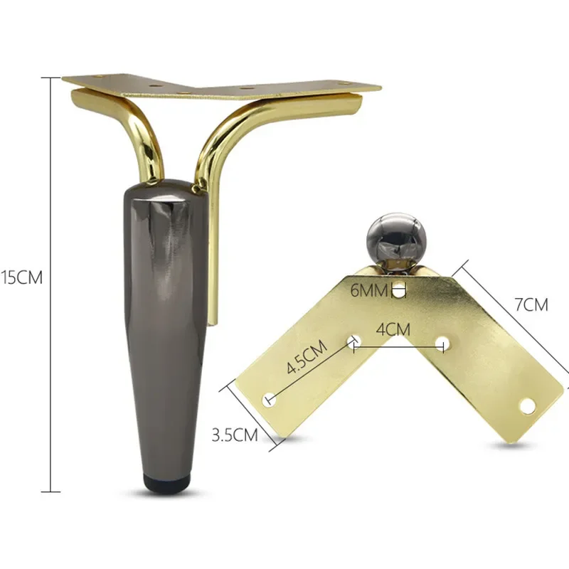 15cm 4Pcs/Set Furniture Feet For TV Cabinet Sofa Coffee Table Bathroom Cabinet Drawer Cabinet Leg Metal Support Feet