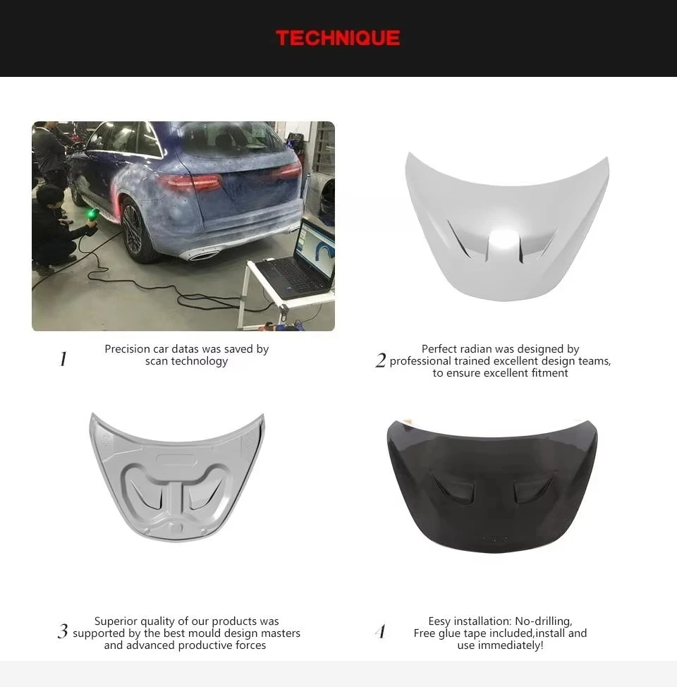 Pre-preg Dry Carbon Fiber Car Hood Bonnet for McLaren 540C 570S GT 600LT 2015-2021 4