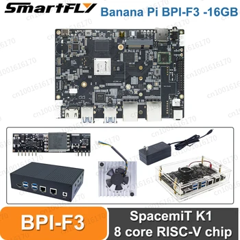 바나나 파이 BPI-F3 세트, 16GB RAM, SpacemiT K1, 8 코어 RISC-V, AI CPU 개발 보드, 2.0 TOPs, 산업용 등급 싱글 보드 컴퓨터