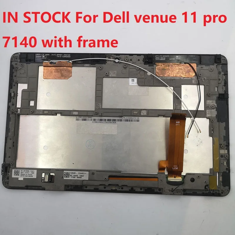 

new screen For dell Venue 11 pro 7140 Tablet PC LCD Display Panel Touch Screen Digitizer Assembly with frame Replacement