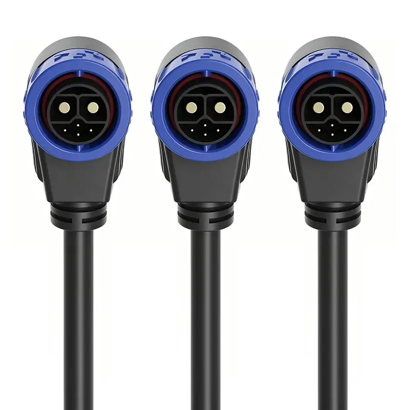 M23 M25 2+4 Welded Waterproof Plug 6Pin Self-locking New Energy Lithium Battery Charger High Current Female Socket Male Plug