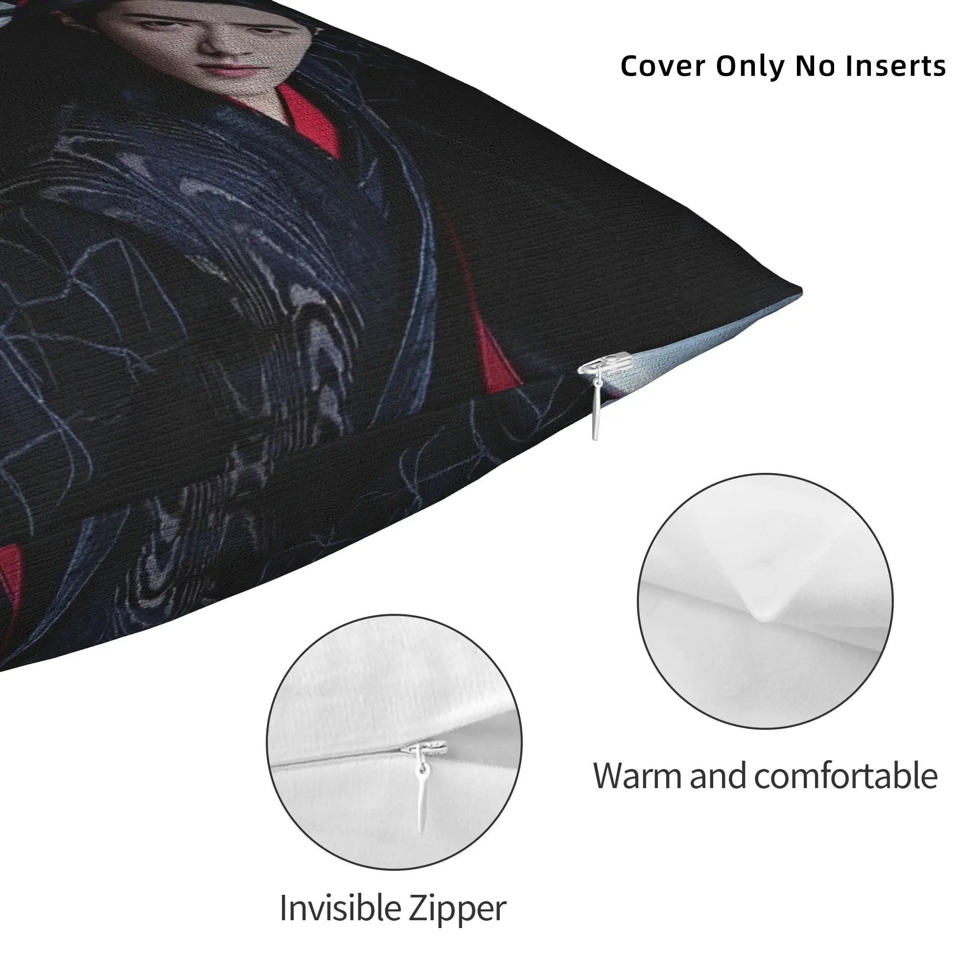 WangXian The Untamed Pillowcase Printed Polyester Cushion Cover Gift Lan Wangji Wei Wuxian Pillow Case Cover Home Drop Shipping