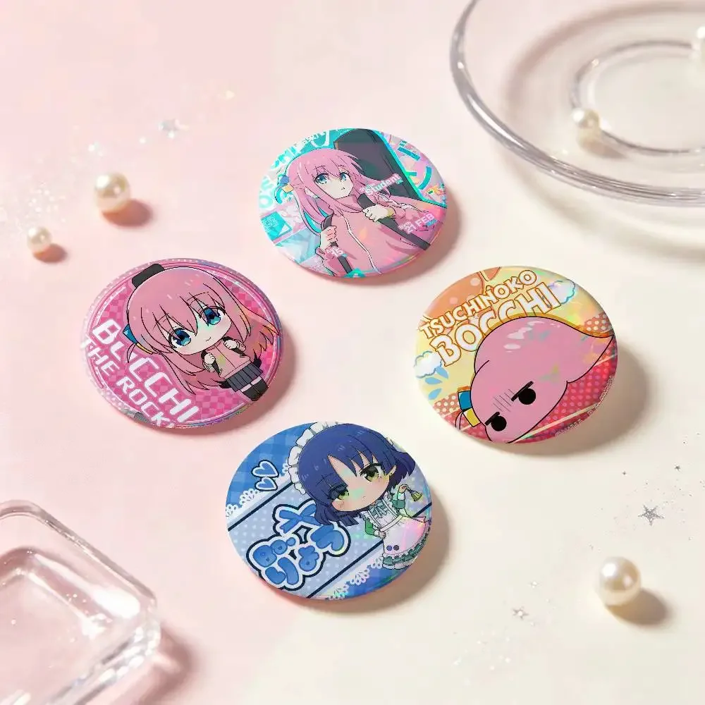 Cartoon Character Hitori Ryou Nijika Ikuyo Round Badge  Figure Button Pin Tinplate Brooch Clothes Bag Accessories Friends Gift