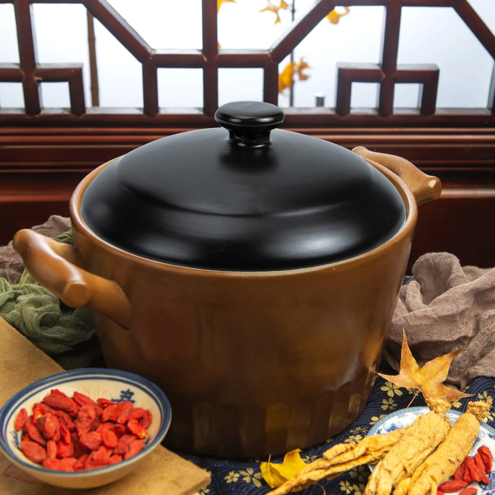 

Kitchen Soup Pot Lid Reusable Ceramic Cover for Stewing Braised Chicken Or Medicine Safe Efficient Cooking Gadget Home Use