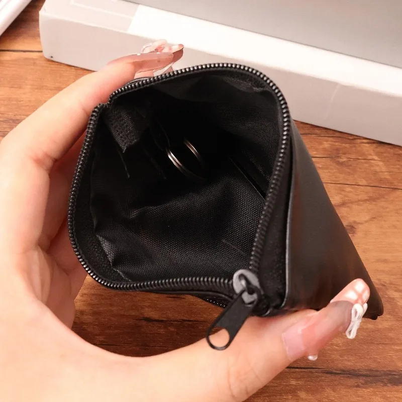 محفظة عملات معدنية صغيرة جديدة لعام 2025، محفظة جلدية بسيطة ومحمولة فائقة النعومة، محفظة صغيرة كلاسيكية للعملات المعدنية لكل من الرجال والنساء #4