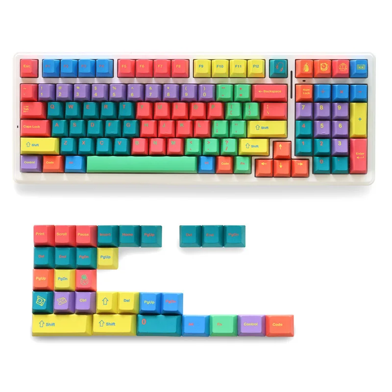 Trench coat PBT color double color-blocking keycaps sublimation original highly adapted mechanical keyboard cap