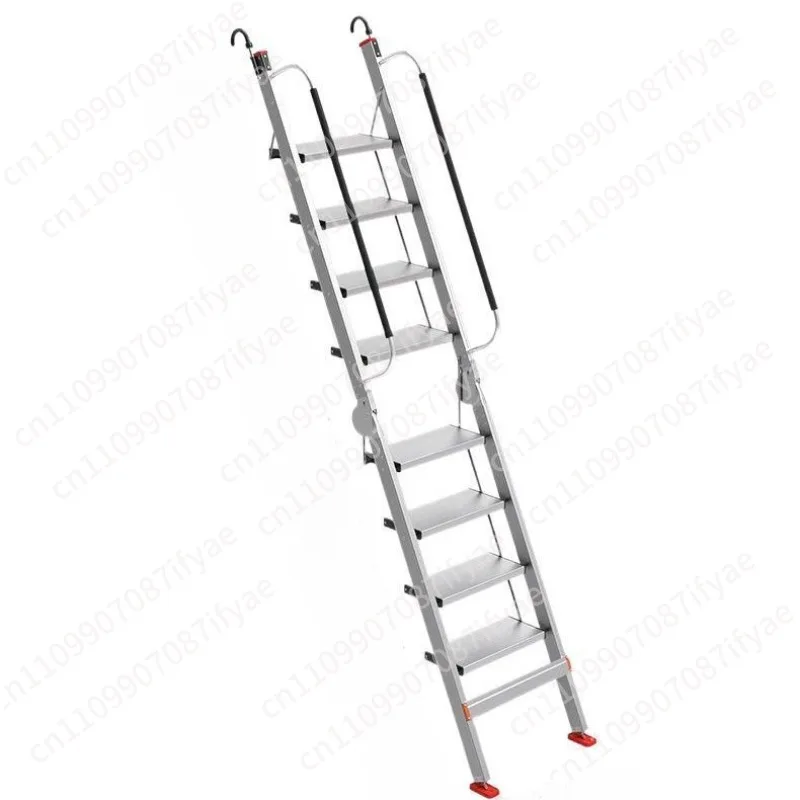 Portable Ladder, Household Aluminum Alloy Folding Ladder, Straight Ladder Escalator Portable Mobile Stair Climbing