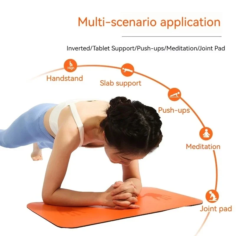 Non-slip Rubber Yoga Mat 4.5MM Thick Polyurethane Yoga Mat Small Handstand And Flat Support Elbow And Knee Support 