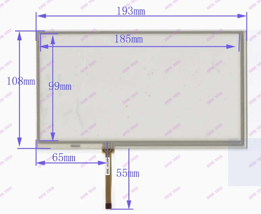 

8-inch 193 * 108 car navigation external screen handwriting screen four wire resistive screen quality assurance