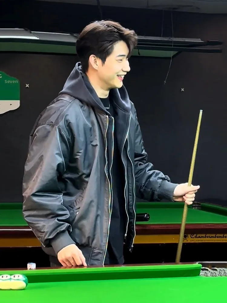 

American Sle Bomber Flight Jaet Cotton Men's Winter High Sensation Cool Baseball orm Cotton Outerwear Coat