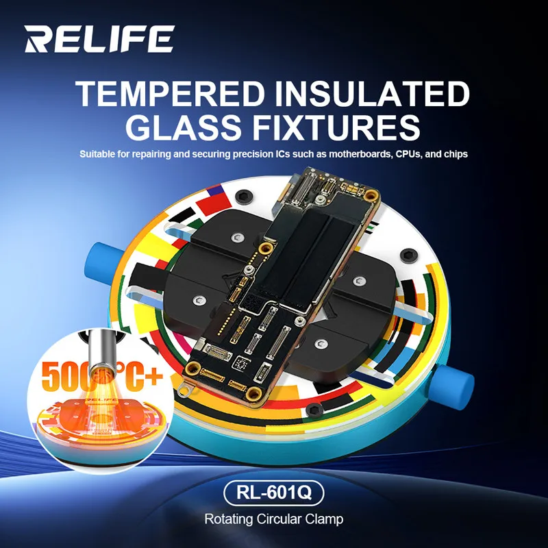 RELILFE RL-601Q 휴대폰 태블릿 시계 마더보드 CPU IC 칩 클램핑 지그용 강화 절연 유리 고정 장치