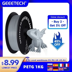 GEEETECH 1kg 1.75mm PETG 3D Printer Filament Vacuum Packaging Overseas Warehouses Fast Ship