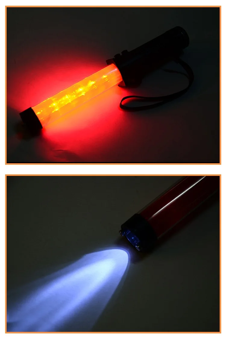 30 cm Verkehrsleuchte Zauberstab Licht LED Sicherheit Straßenrand Steuerung Taschenlampe Lichter Zauberstäbe Luft Feuer Strobe Lampe Flash Notfall blinkt – Detail 8