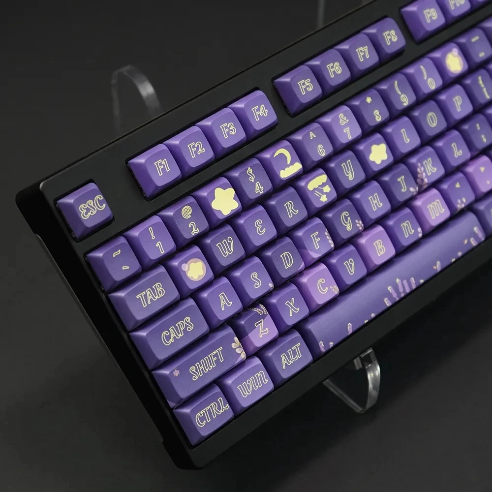 

Keycaps Purple Theme 127 Keys/Set XDA Profile PBT Mechanical Keyboard Keycap For Cherry MX Switch Keyboards