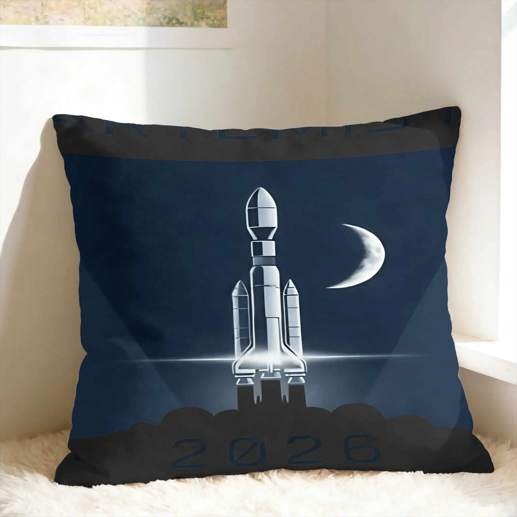 Pillow Cover Artemis II Back to the Moon 2026  Funny Pillow Case For Office Car Home Decor Pillowcases