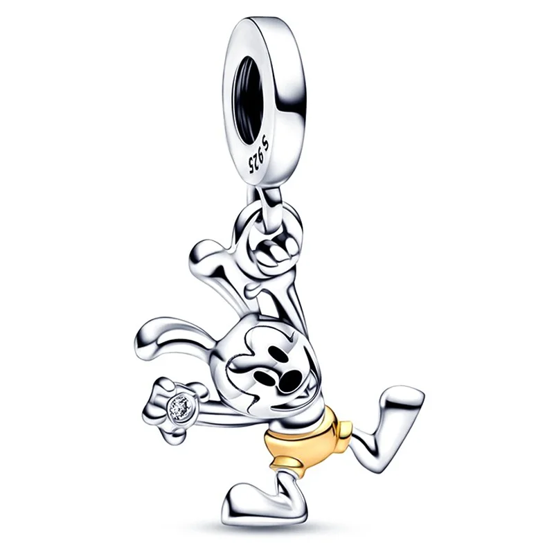 Potdemiel Disney 925 Silber Mickey Winnie Stitch Anhänger Perlen Passend für Halskette Armband DIY Geburtstag Frauen Party Überraschungsgeschenke