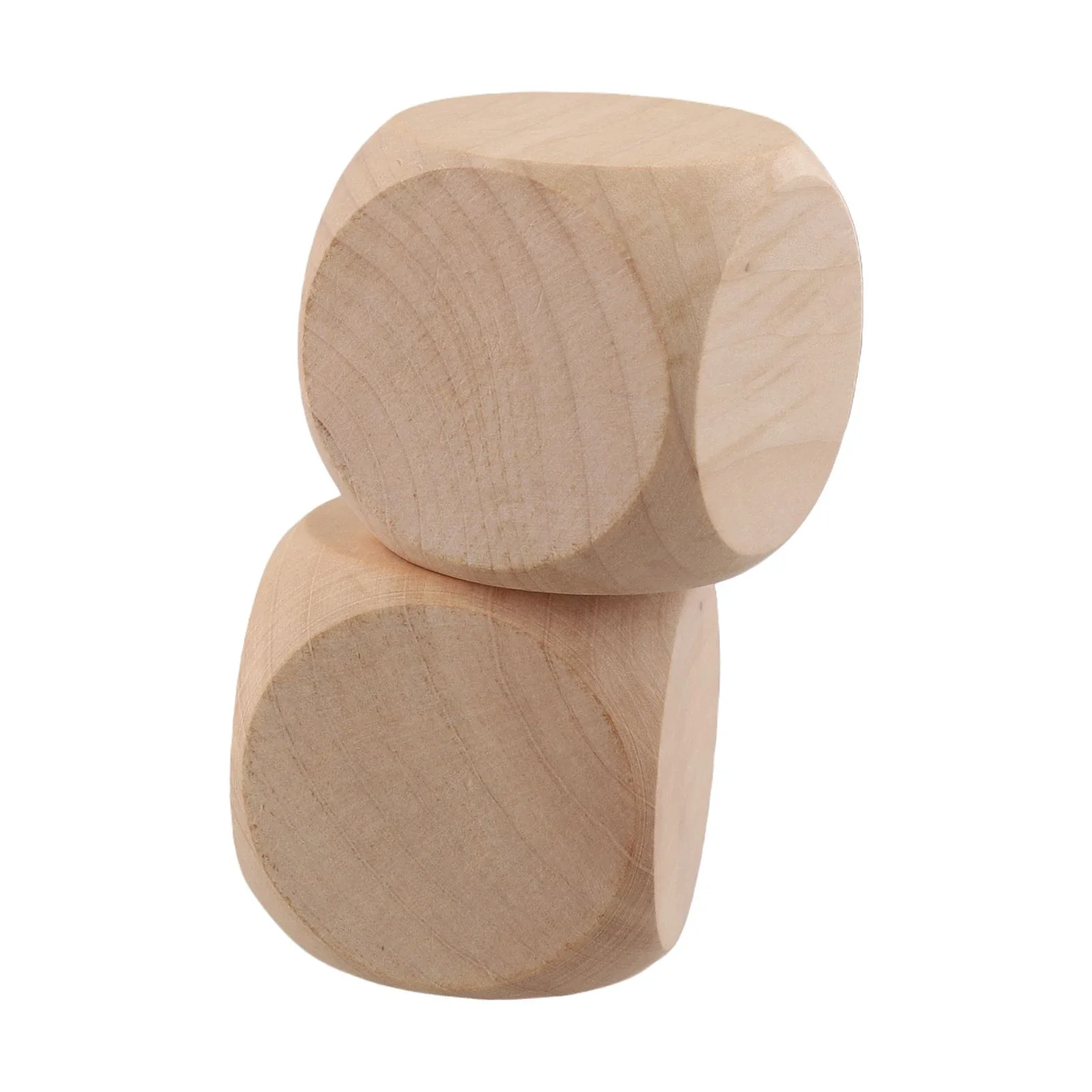 10pcs 40mm/50mm/60mm Wooden Dice Blank Wooden Dice Unfinished Wood Cubes Square Blocks DIY Craft Printing Dice Entertainment