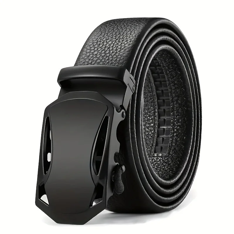 Men'S Belt Metal Automatic Buckle High Quality Business Work Belt Paired With Jeans Cheap Belt, Gift For Father And Boyfriend