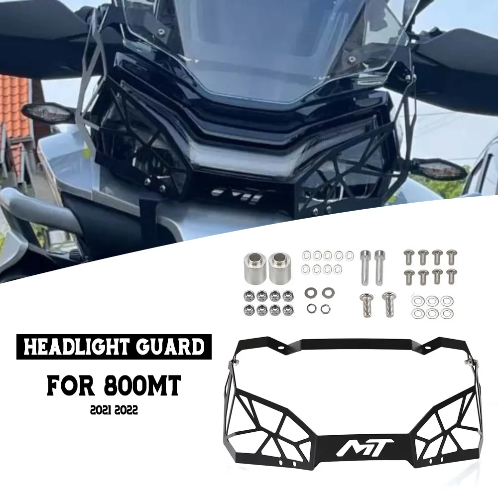 

FOR CFMOTO 800MT 2021 2022 Motorcycle Headlamp Cover Guard Protector Mesh Grille Protector Shield Accessories Aluminum 800 MT