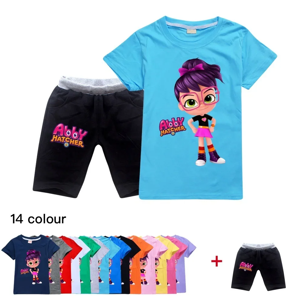 

Abby Hatcher Boys Short Sleeve T Shirt Cotton Baby Clothes Baby Girl Outfit Kids Clothing Tshihrt Short Pants Suit