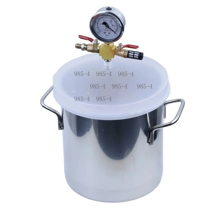 Upgraded Tempered Glass Lid Vacuum Chamber, 2 Gallon 304 Stainless Steel Resin Degassing Tool