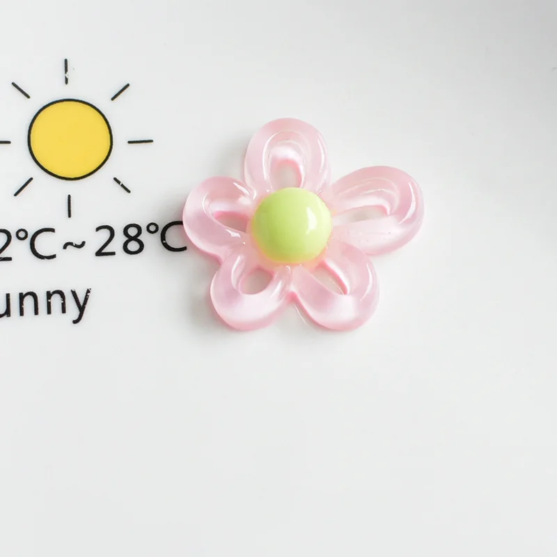 WFFNNKC 10-20Pcs Transparency Color Flower Resin Crafts Cute Hairpin Jewelry Decor Patch DIY Garment Sewing Supplies Accessories