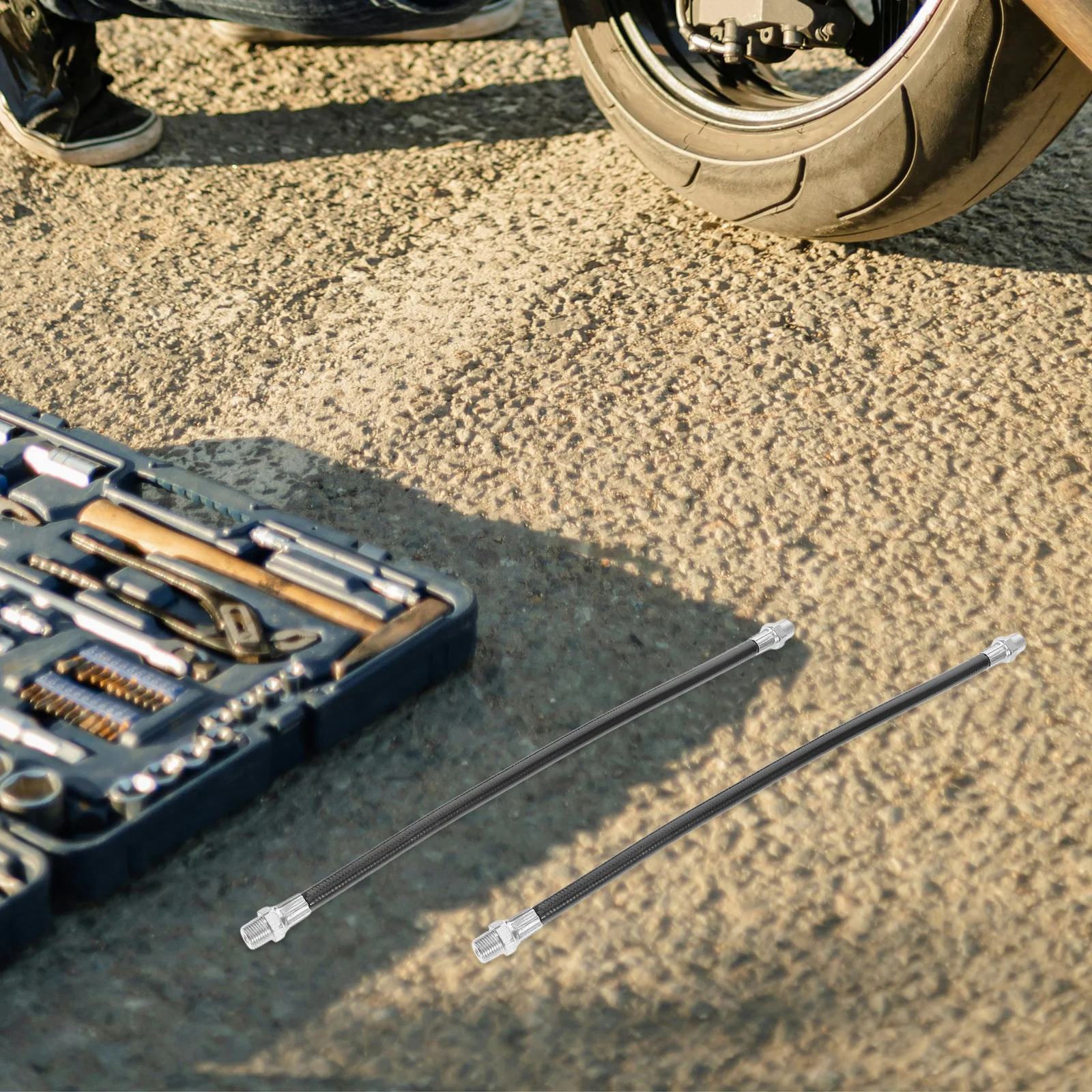 

5Pcs High Pressure Grease Hose with Quick Release for Automotive Lubrication Flexible Extension Tool for Tight Spaces