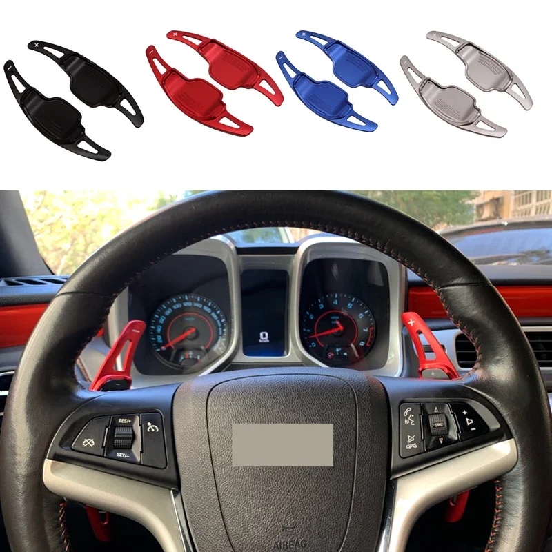 

For Chevrolet Camaro 2012 2013 2014 2015 Aluminum Alloy Car Wheel Shift Paddle Shifter Extension 2pcs Car decoration accessories