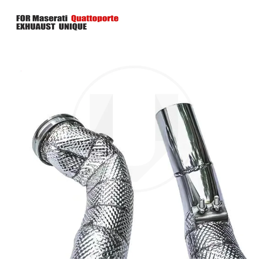 UNIQUE Exhaust Manifold Downpipe for Maserati Quattoporte 3.0T Car Accessories With Catalytic converter Header Without cat pipe