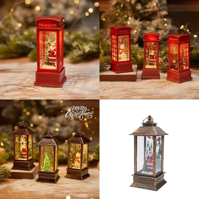 Christmas Gifts Eco-friendly LED Molded Santa Claus Statue Modern Style Plastic Interior Living Room Decoration